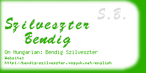 szilveszter bendig business card